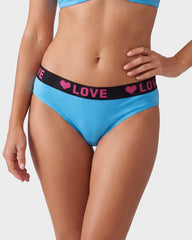 6 Pack LOVE Print Cotton Bikini Panties