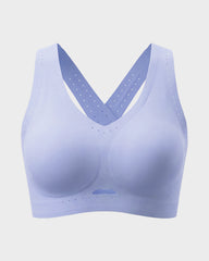 Breathable Cross-Back Wireless Sports Bra