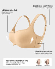 Cooling Square-Neck Balconette Underwire Bra