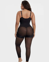 Easyslide™ Deep V Shapewear Bodysuit with Stockings