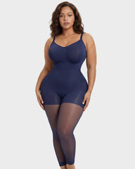 Easyslide™ Deep V Shapewear Bodysuit with Stockings