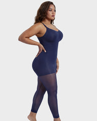 Easyslide™ Deep V Shapewear Bodysuit with Stockings