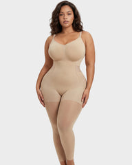 Easyslide™ Deep V Shapewear Bodysuit with Stockings