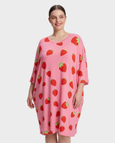 Plus Size Ultra-Soft Oversized Shirt Sleepwear with Pockets