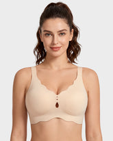 Seamless Deep-V Wireless Support Bra