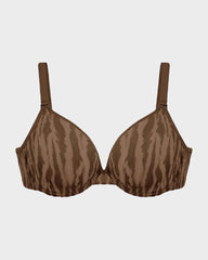 Sheer Zebra Mesh Unlined Underwire Bra