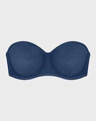 Strapless Mesh Underwire Balconette Bra