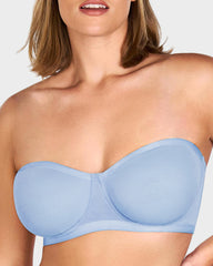 Strapless Mesh Underwire Balconette Bra