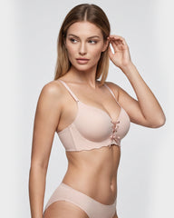 Wireless Front Lace-Up Push-Up Bra