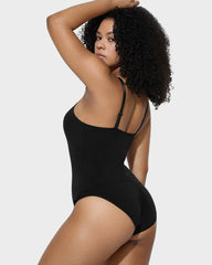 Criss-Cross Mesh Sculpting Bodysuit