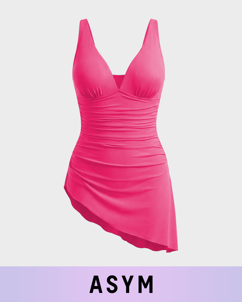 SculptSkin™ FlowFlair Side Tie Swim Dress