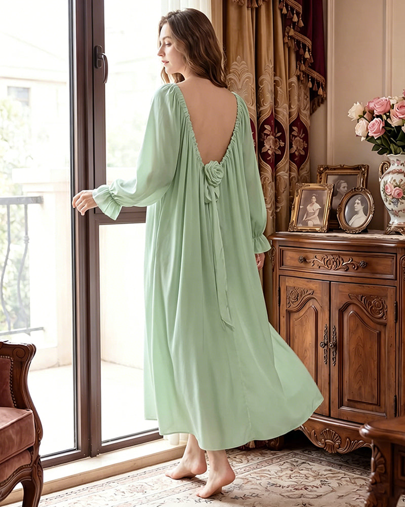 Backless Adjustable Vintage Loungewear Dress