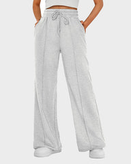 Baggy Straight-Leg Drawstring Lounge Pants