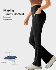 Butt-Lifting High Waist Bootcut Yoga Leggings