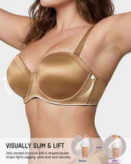 Comfort Push Up Unlined Bra with Removable Straps