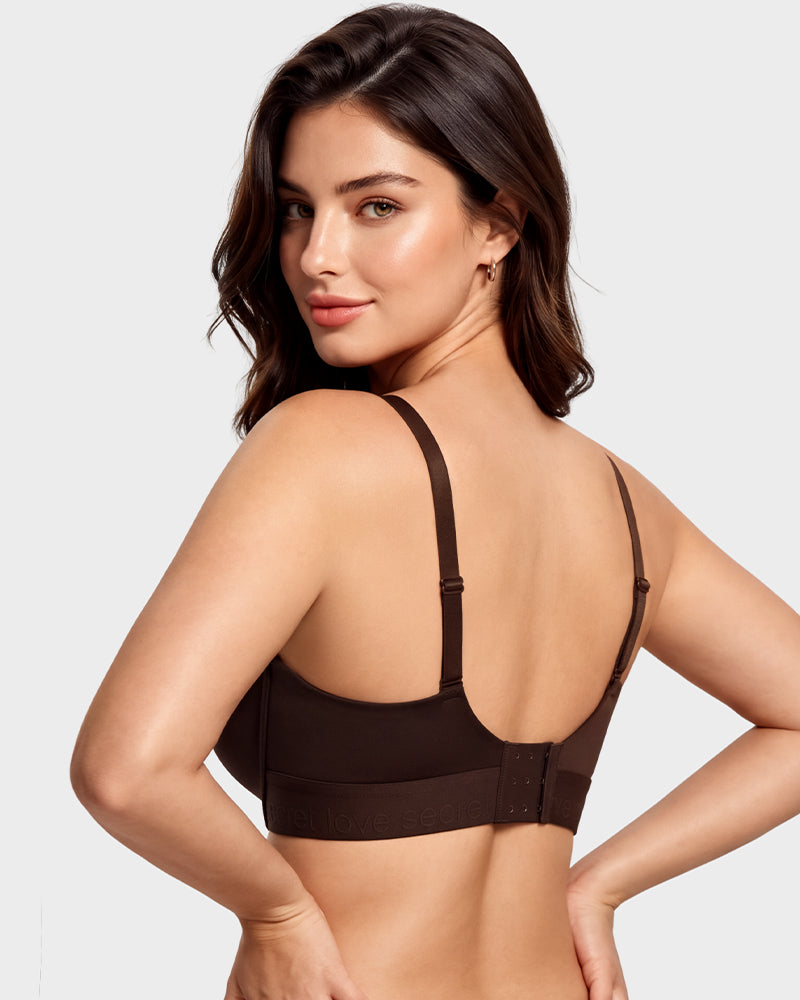 Convertible Strapless Half-Cup Wireless Push-Up Bra