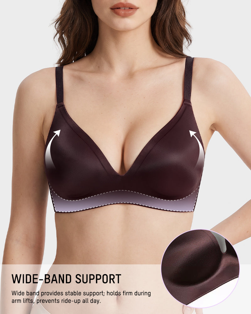 Deep-V Wireless Push-Up Bra