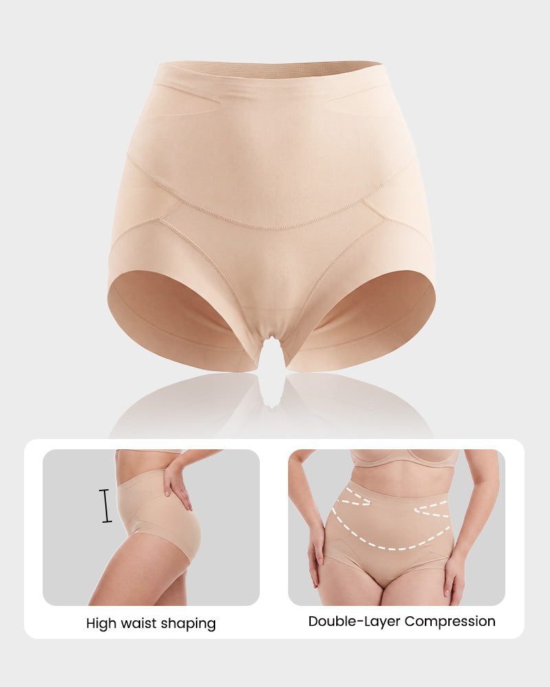 Double Sculpt High Waist Tummy Control Briefs（5-Pack）