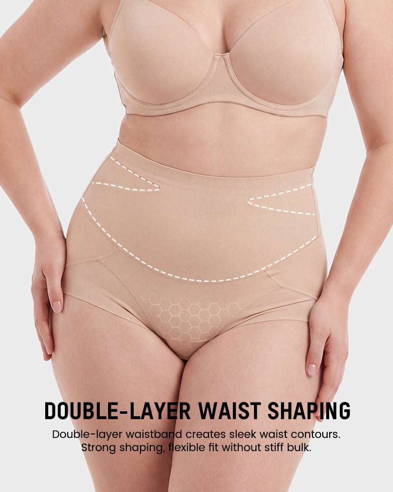 Double Sculpt High Waist Tummy Control Briefs（5-Pack）