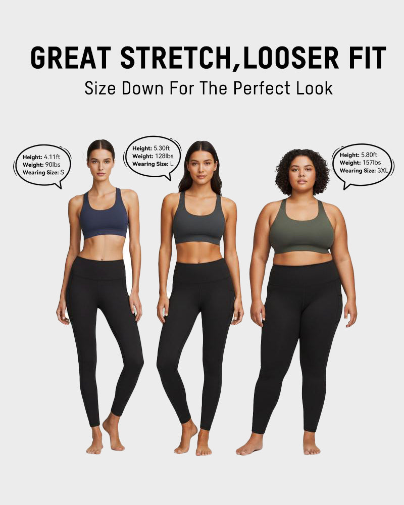 Fleece-Lined High-Waist Leggings with Pockets