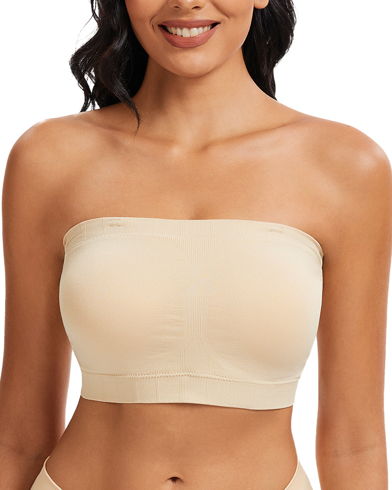 Full-Coverage Seamless Bandeau Bra