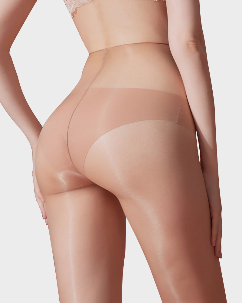 High-Density Silky Glow Run-Resistant Sheer Pantyhose