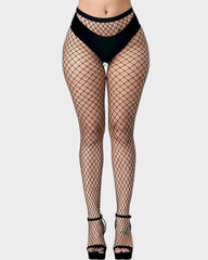High-Waist Classic Fishnet Pantyhose – 4 Mesh Styles