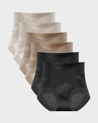 High-Waist Cross Compression Shaping Panties （6 Pack）
