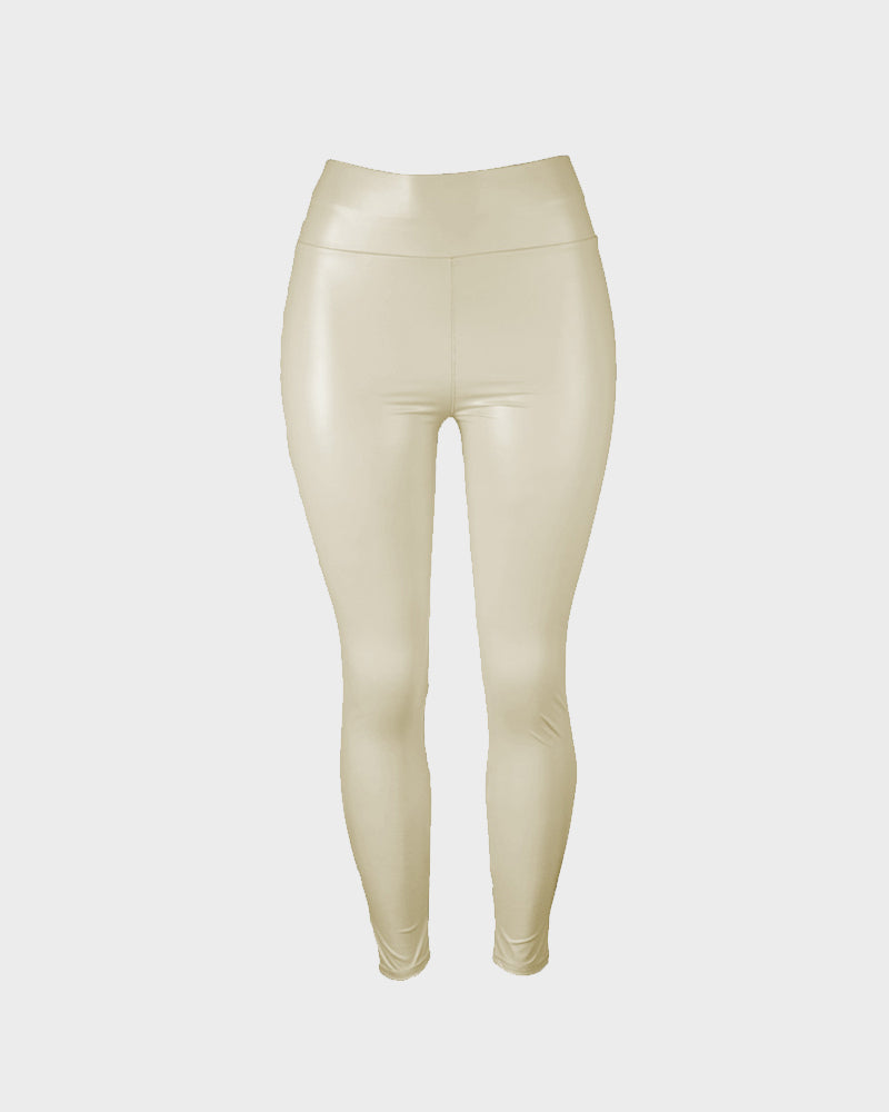 High-Waist Faux Leather Leggings