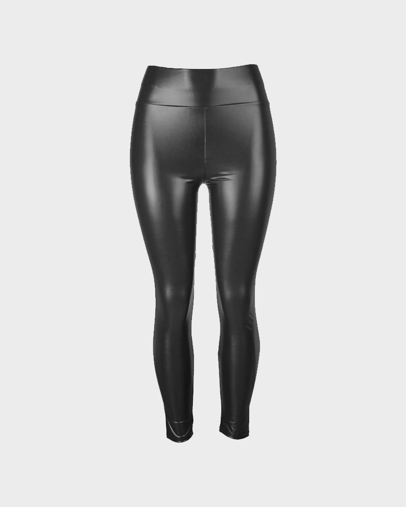 High-Waist Faux Leather Leggings