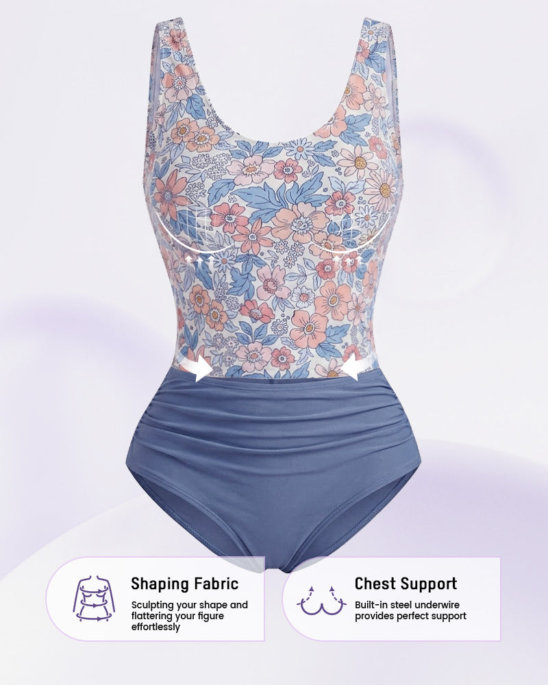 High Waist Two Piece Tank Swimsuit