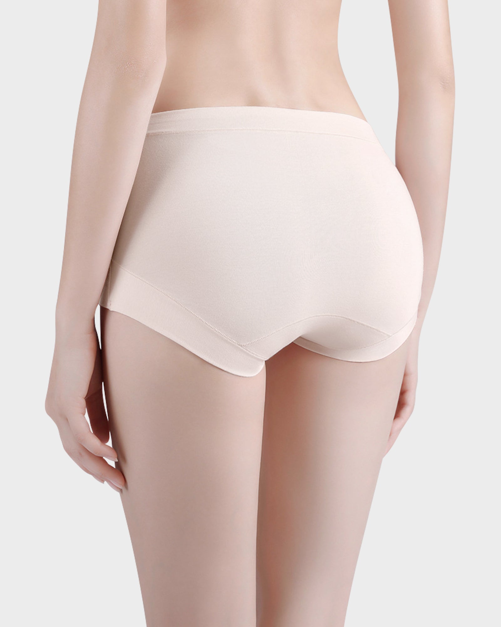 Mid-Waist Cotton Antibacterial Boxer Panties (5 Pack)