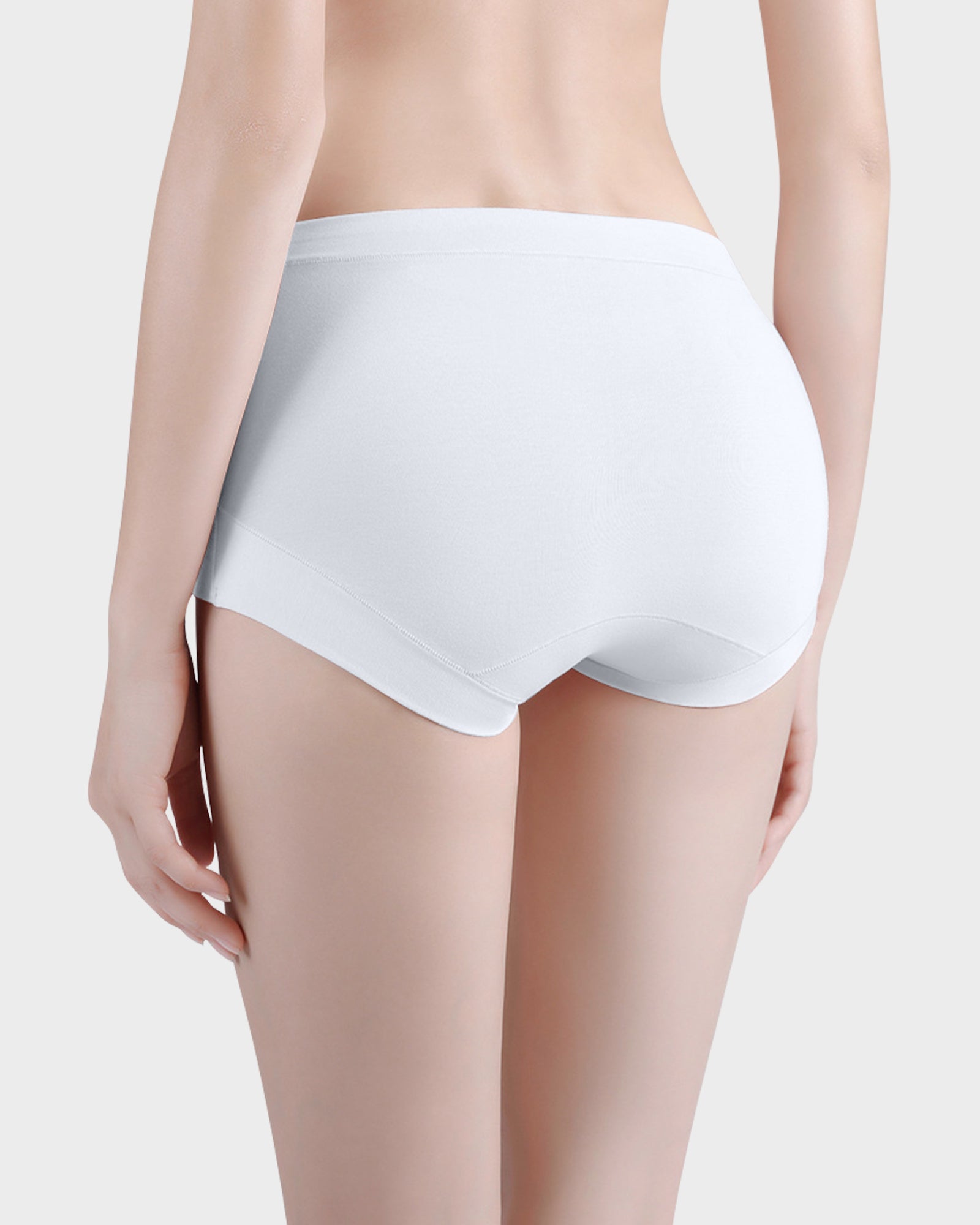 Mid-Waist Cotton Antibacterial Boxer Panties (5 Pack)