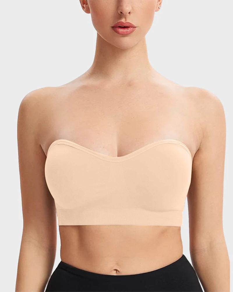 Non-Slip Bandeau Seamless Wireless Strapless Bra
