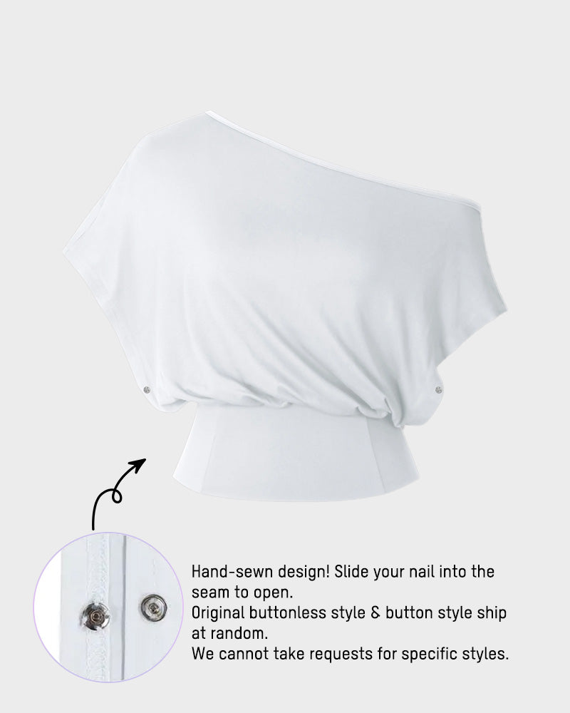 Off-Shoulder Side-Slit Crop Top