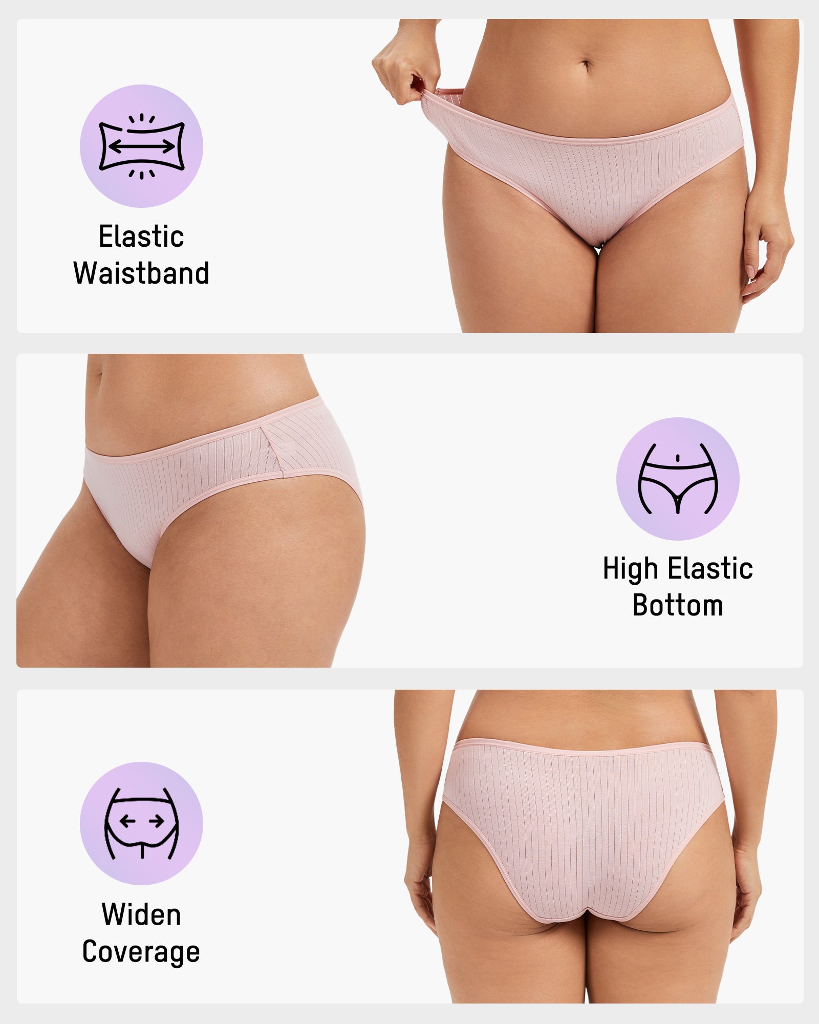 Everyday Comfort Low-Waist Cotton Briefs (4 Pack)