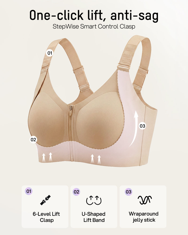 Piano Clasp™ Zip-Front Wireless Bra