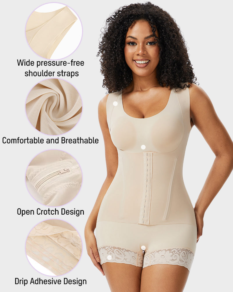 Double-Layer PowerMesh Tummy Sculpt Bodysuit