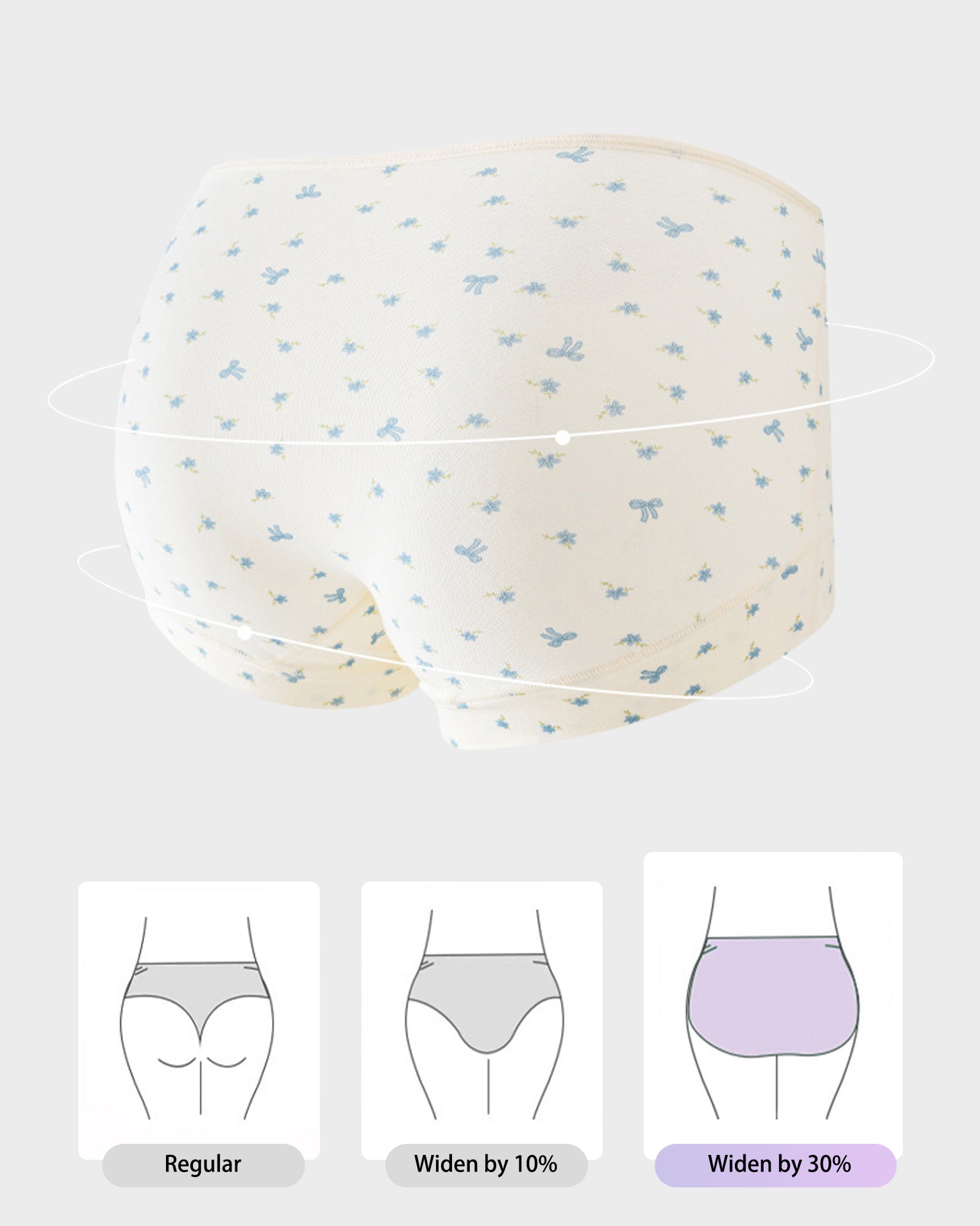 Seamless Antibacterial Cotton Boxer Panties (5 Pack)