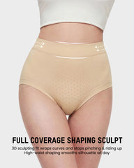 Seamless High-Waist Full Coverage Cotton Panty（5 pack）