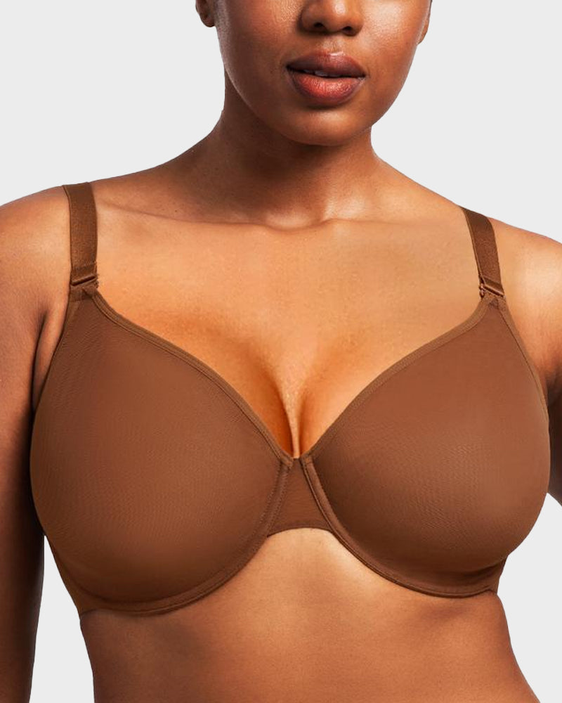 Seamless Mesh Unlined Underwire Bra
