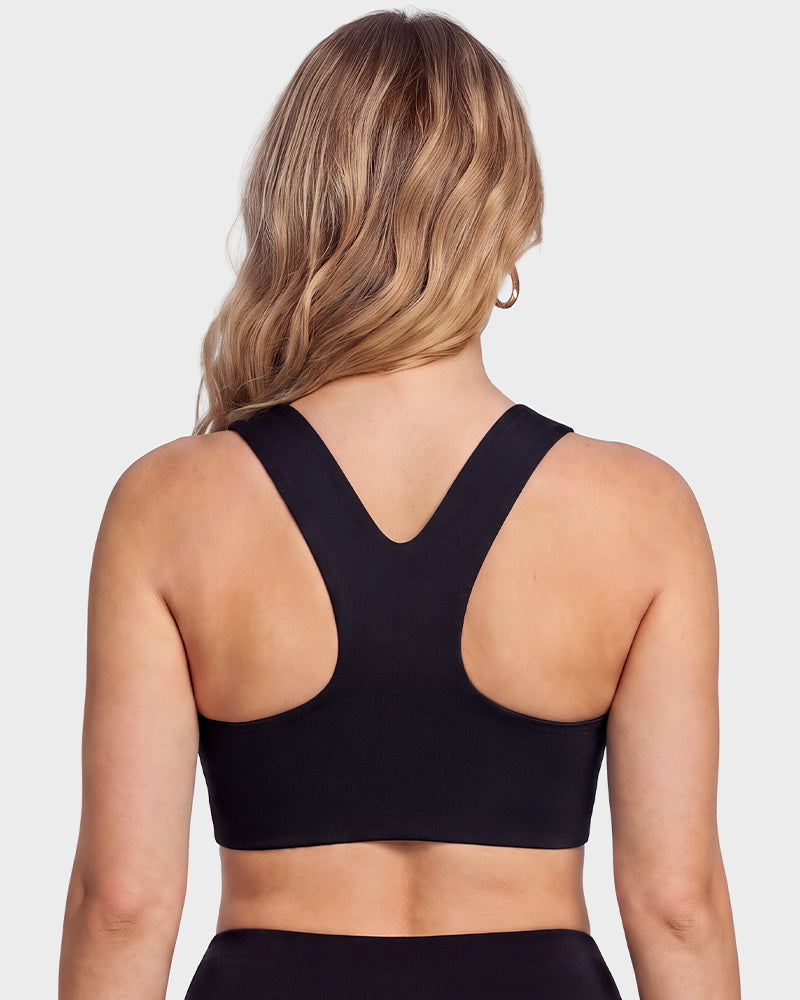 Seamless Square-Neck Longline Sports Bra with Y-Back