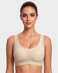 Seamless Wireless Full-Coverage T-Shirt Bra