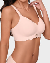 Seamless Wireless Scalloped Edge Jelly Bra