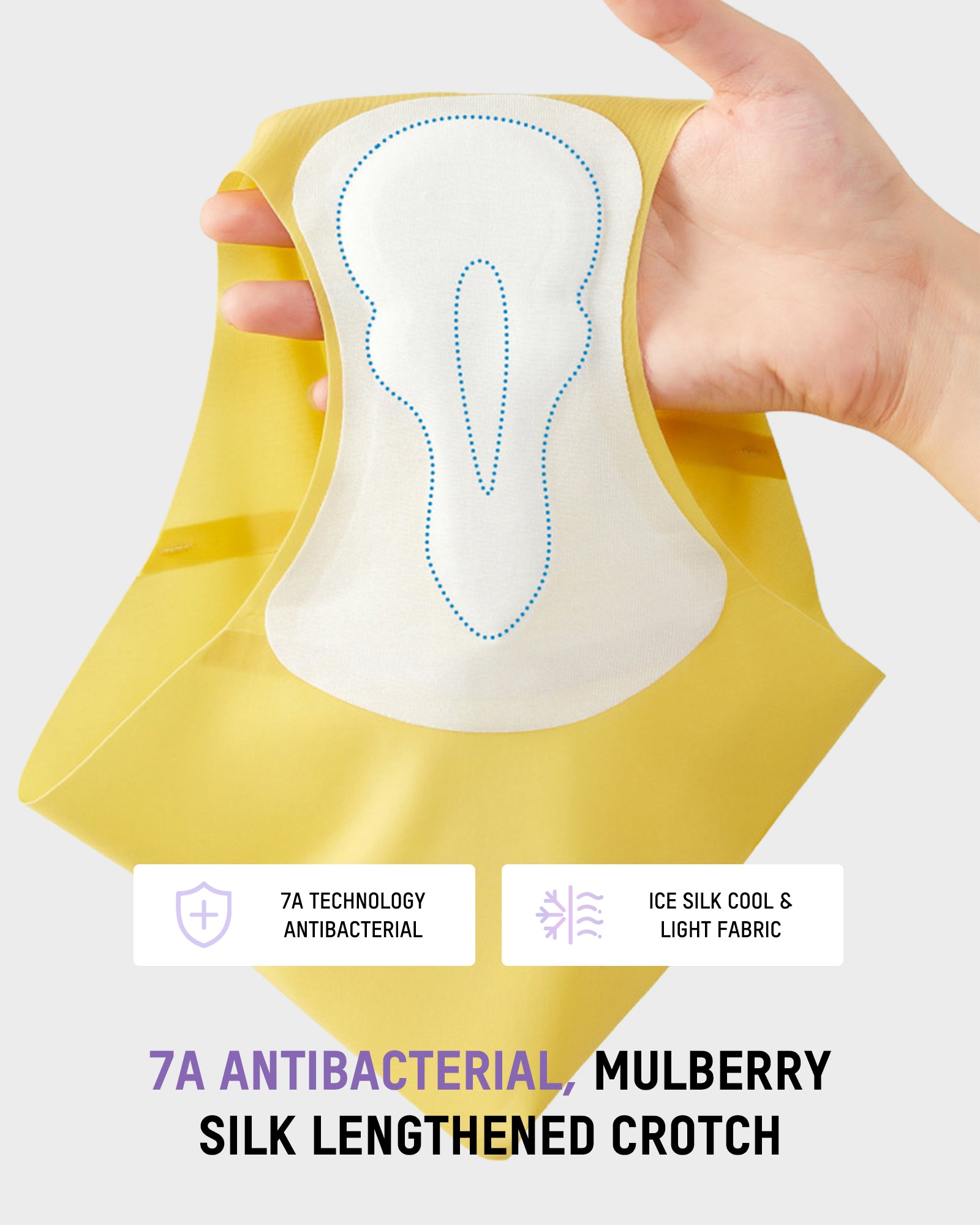 Seamless Anti-Camel Toe Yoga Panties (5 Pack)