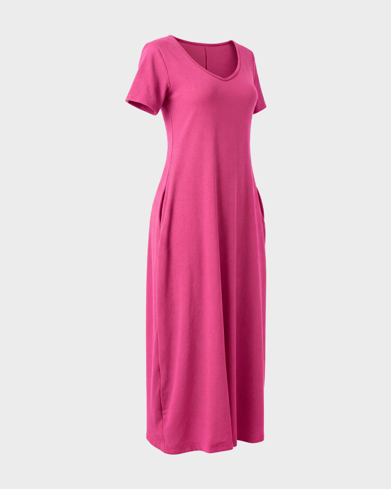 Slimming-Maxi-Lounge-Dress-with-Pockets-rosered-3d