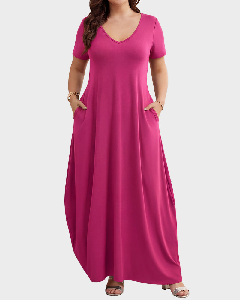 Slimming-Maxi-Lounge-Dress-with-Pockets-rosered-sku