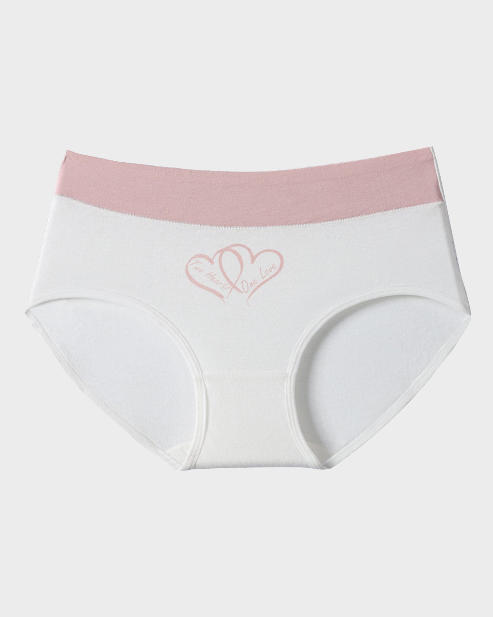 Soft Cotton Heart Print High-Waist Panties (6 Pack)