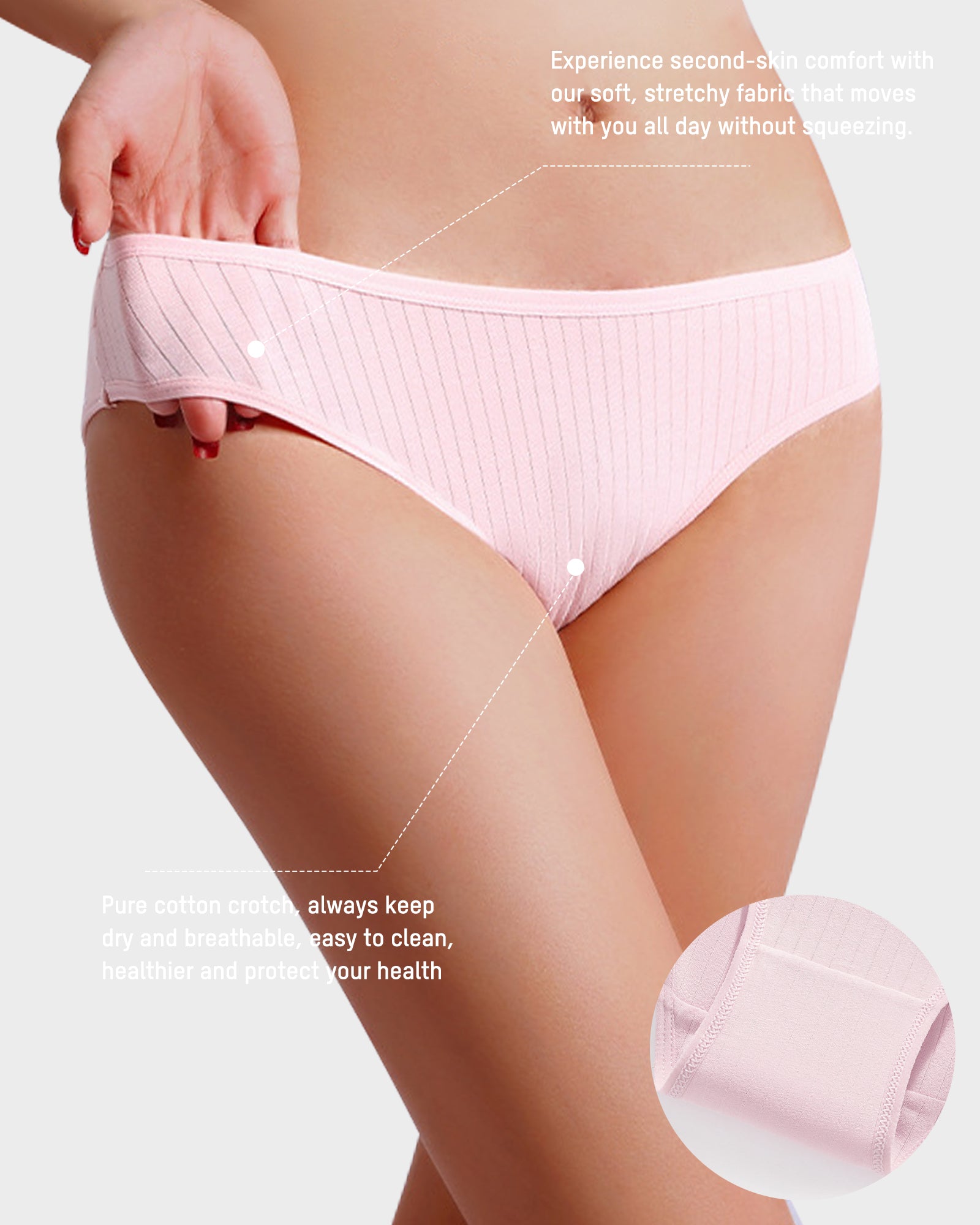 Soft & Breathable Low-Waist Cotton Briefs (4 Pack)