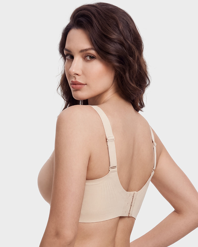 Square-Neck Ultra-Thin Seamless Minimizer Bra-beige-c